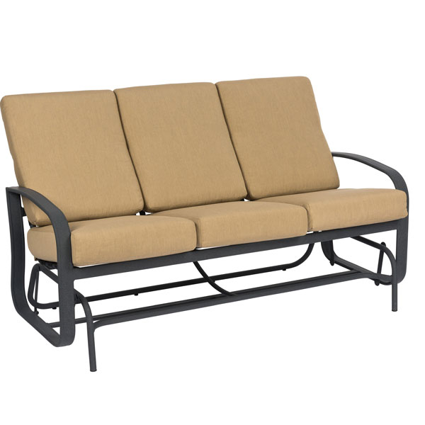 Cayman Isle Cushion Aluminum Sofa Glider by Woodard - Image 2